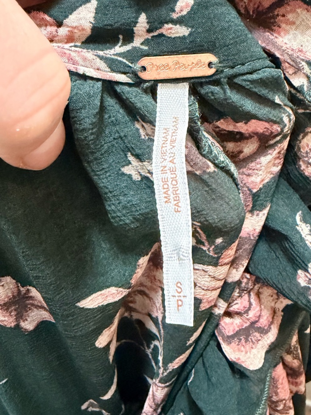 Free People Feeling Groovy Maxi Dress- Forest Floral Small boho flowy SOLD OUT S - Picture 9 of 11
